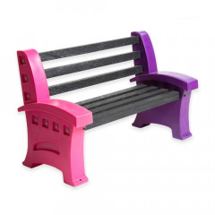 Premier Park Seat - 2 Seater - pink and purple