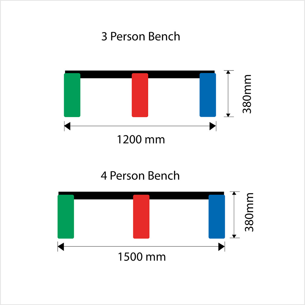 Jigsaw Bench - 4 Seater - dimensions