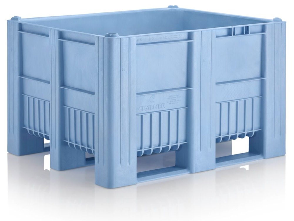 Plastic Pallet Box - 1200mm x 1000mm - 610 Litres