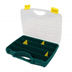 Small Tool Accessories Organiser Carry Case With 21 Movable Dividers - Pack of 2