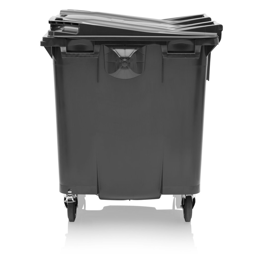 3x 660 Litre 4-Wheeled Bins - side