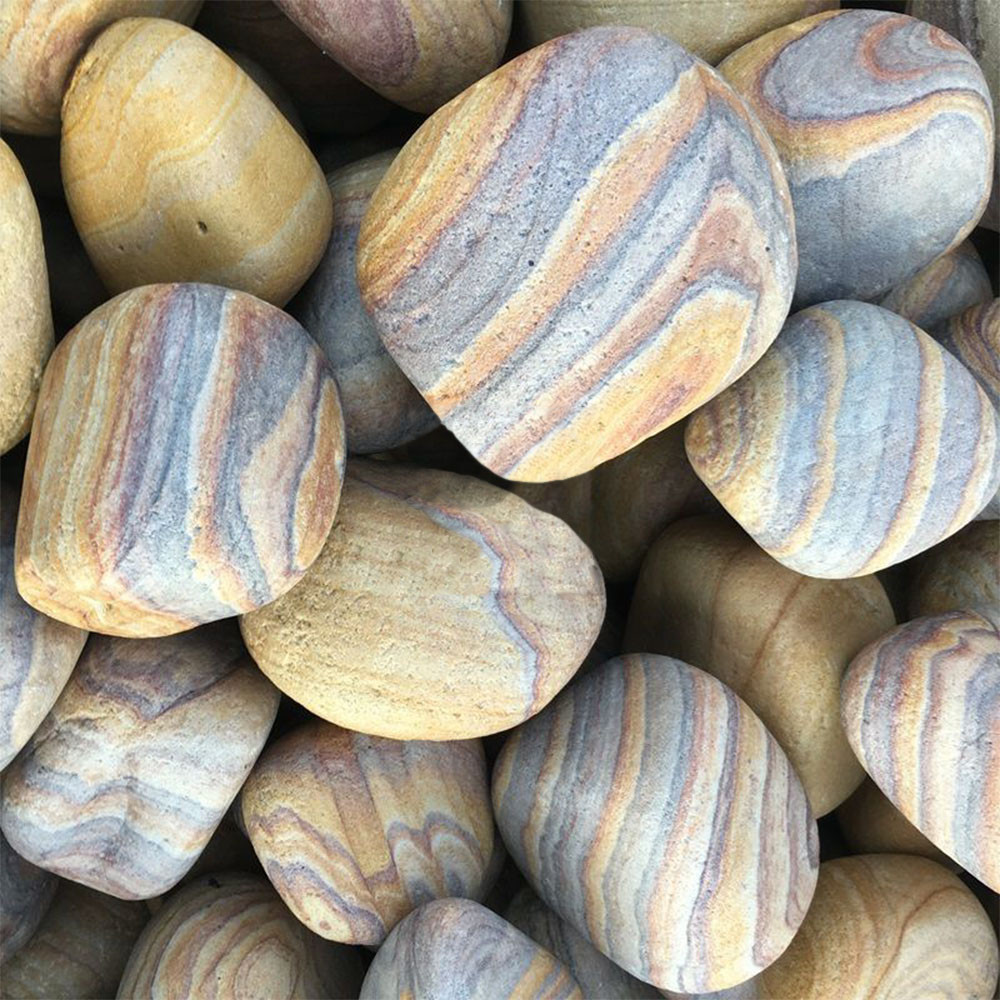 100-170mm Rainbow Cobbles - 850kg Bulk Bag