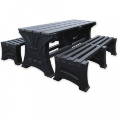 100% Recycled Plastic Premier Table & Bench Set