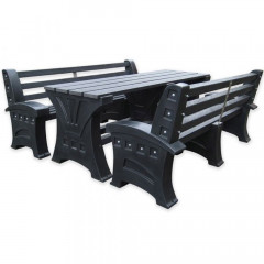 100% Recycled Plastic Premier Table & Seat Set