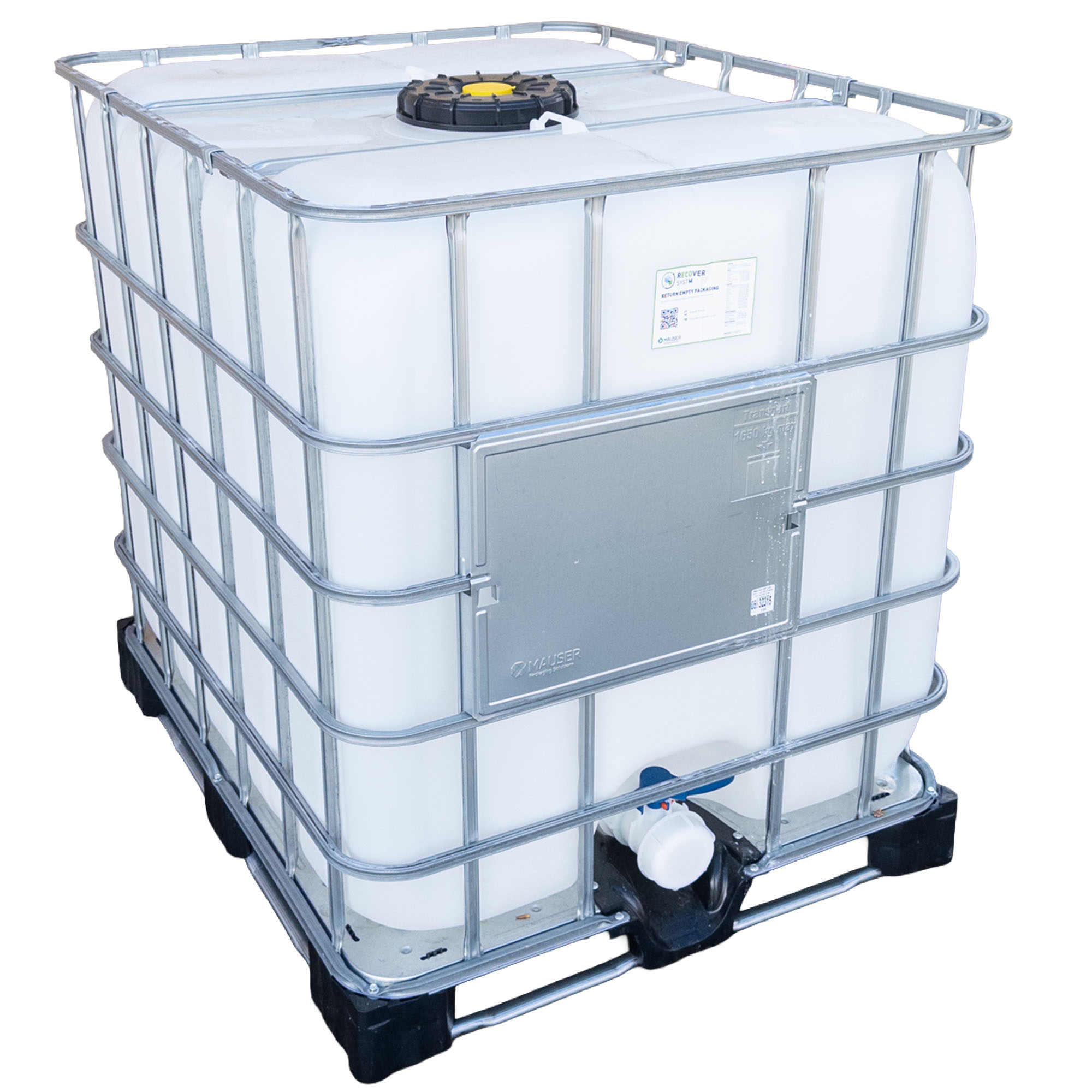 1000 Litre New IBC 3" Valve - 225mm Lid - Combi Pallet