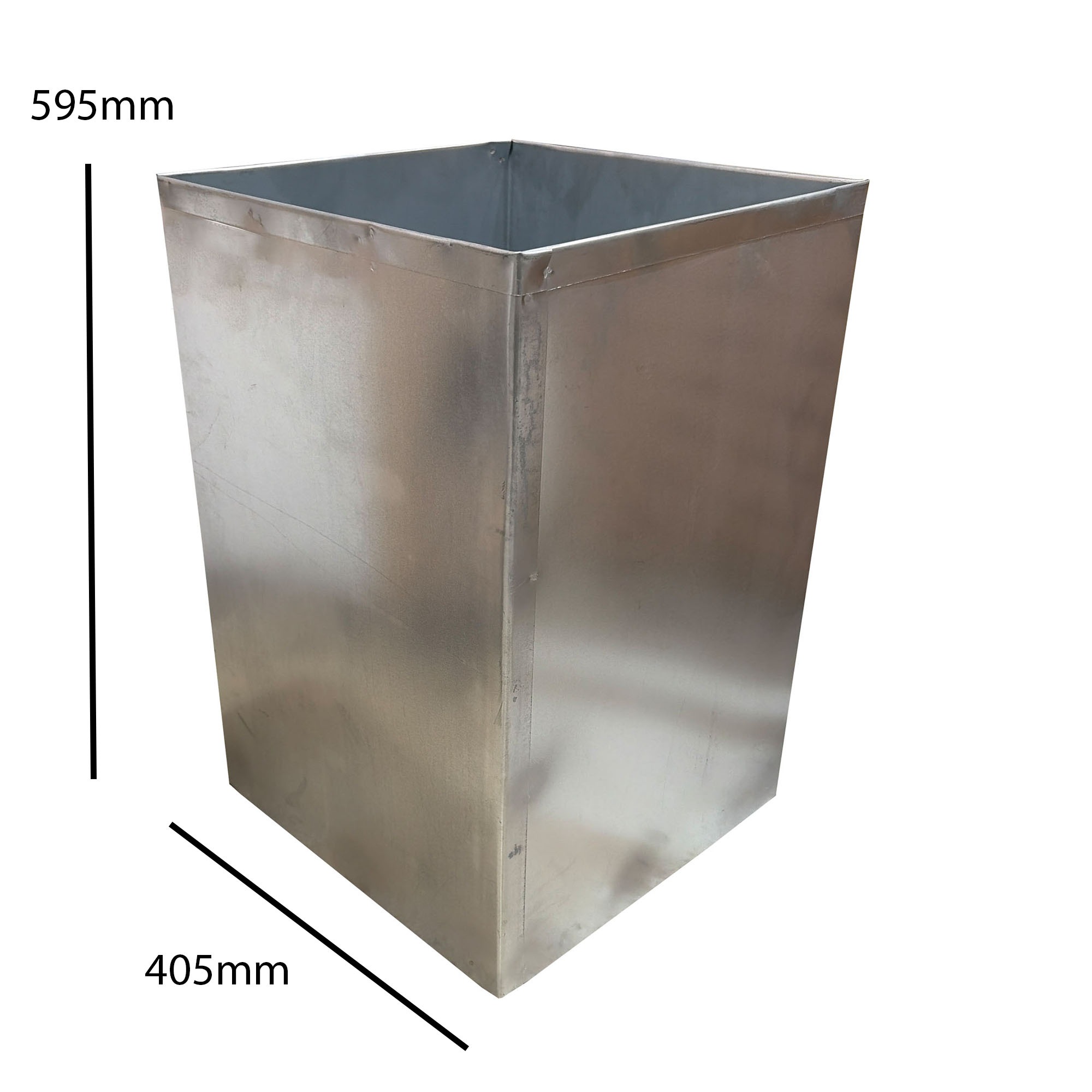 100 Litre Rectangular Galvanised Steel Liner