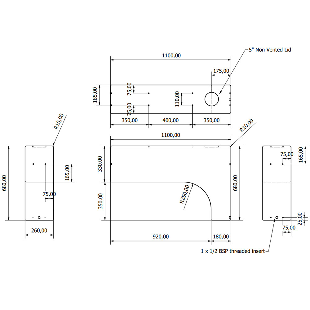 100 Litre Wheel Arch Tank