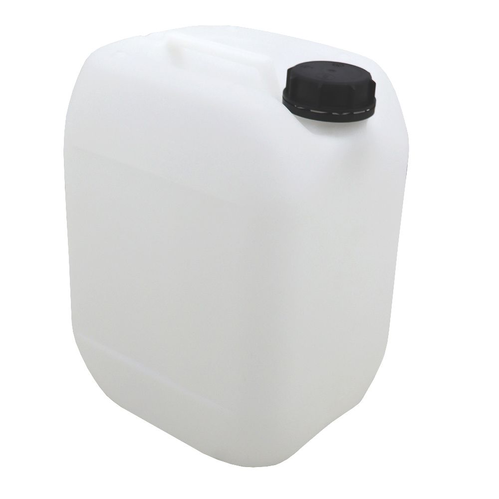 10 Litre Stackable Plastic Jerry Can - Natural, White, Black, Blue