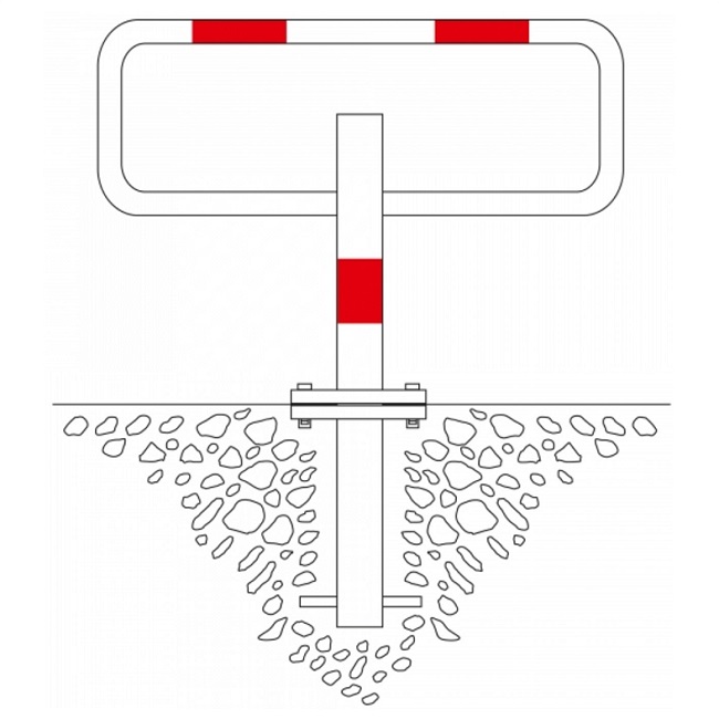 Commander Drop Down Frame Parking Post - Galvanised Finish - Sub-surface Fix