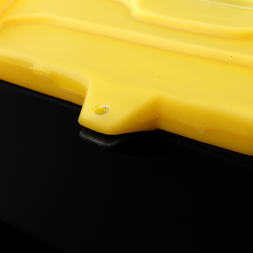 Black 3.5 Cu Ft Grit Bin with Yellow Lid - 115 Litre / 130 kg Capacity