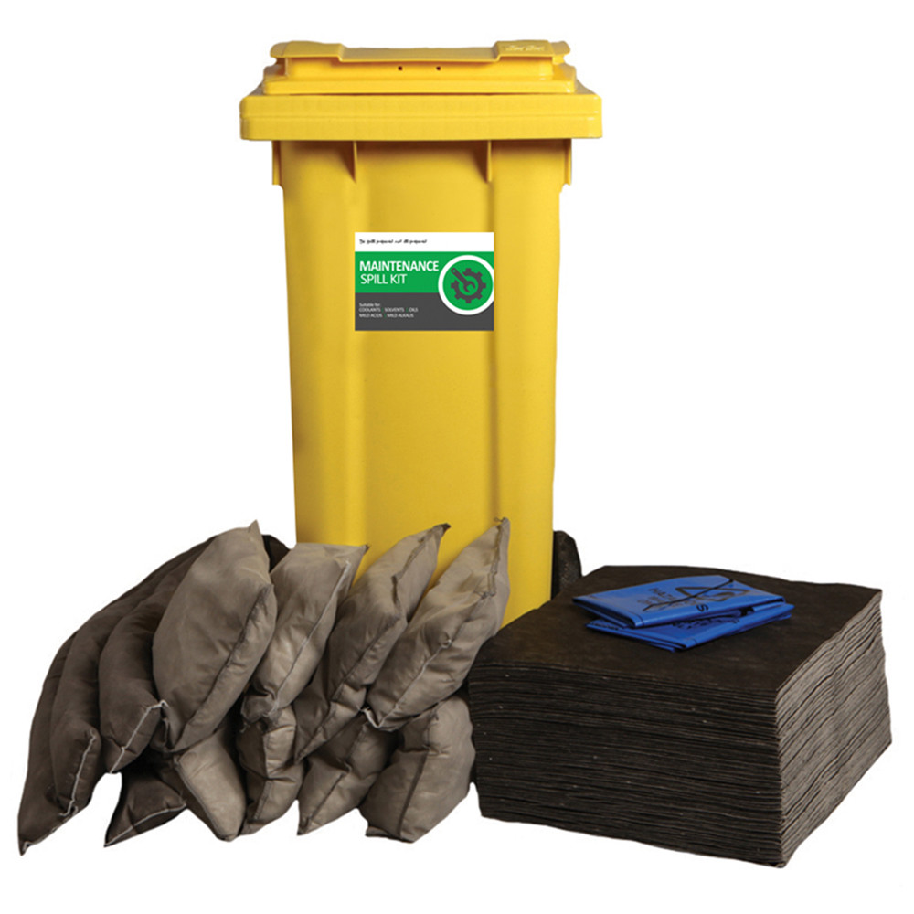 120 Litre Universal Spill Kit - Two Wheeled Bin