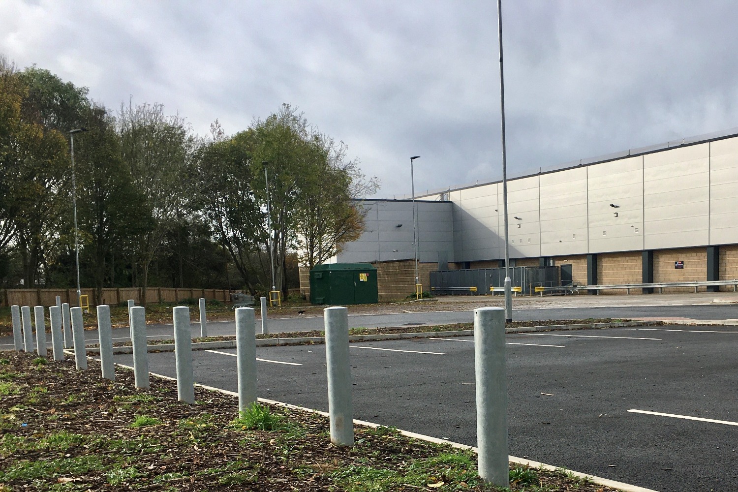 750mm Tall Galvanised Steel Bollard - lifestyle