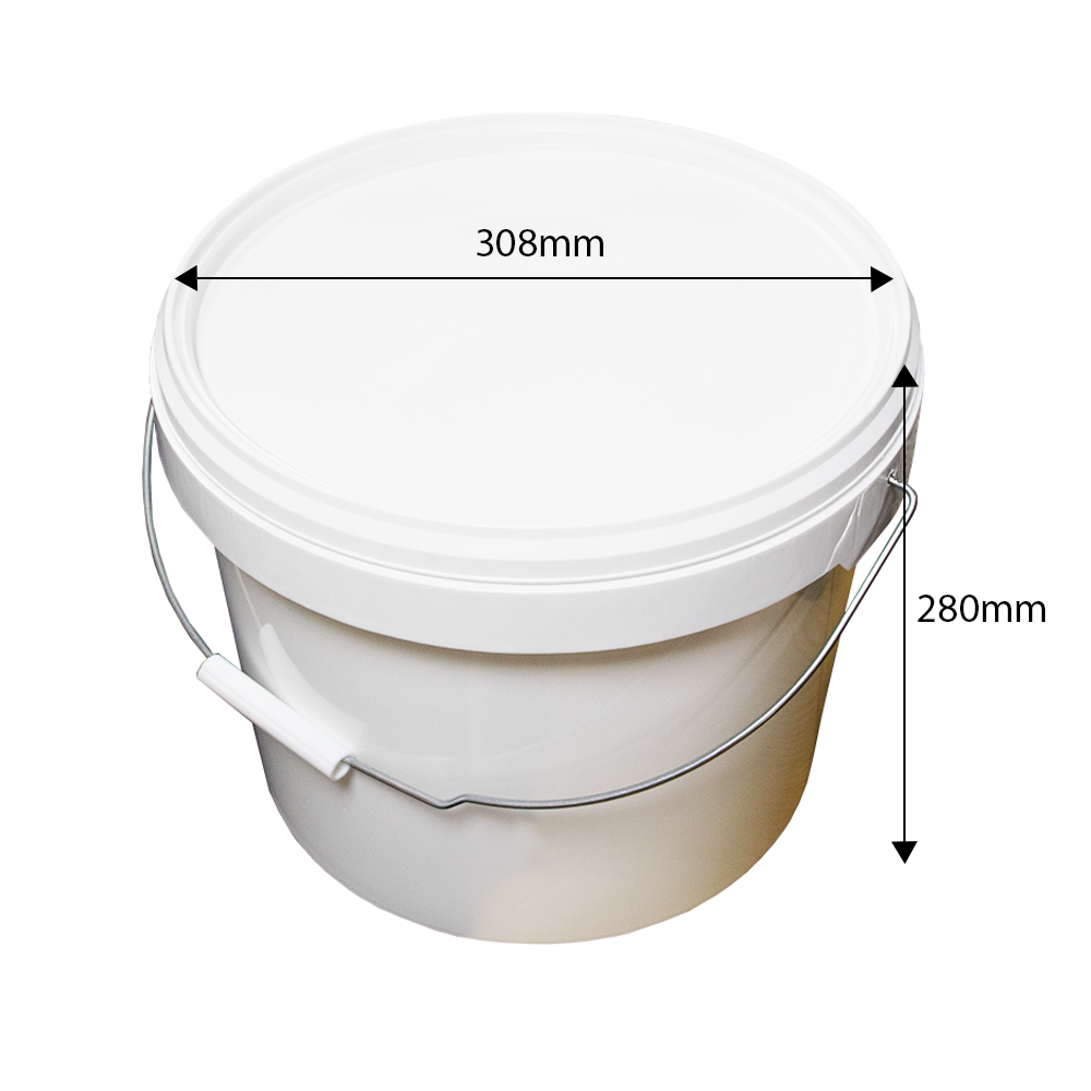 15 Litre Plastic Bucket with Tamper Evident Lid