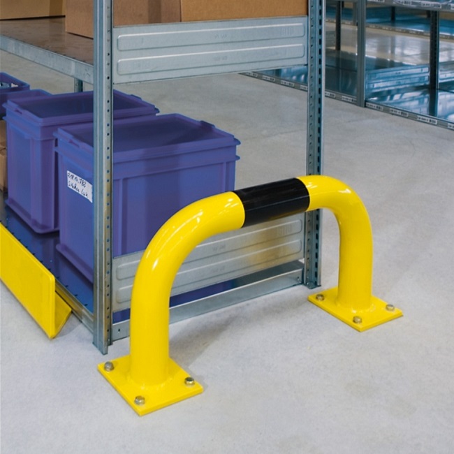 Black Bull Steel Collision Protection Guard - 350 x 750mm - Yellow and Black