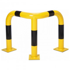 Black Bull Steel Corner Protection Guard - 600 x 600 x 600mm - Yellow and Black