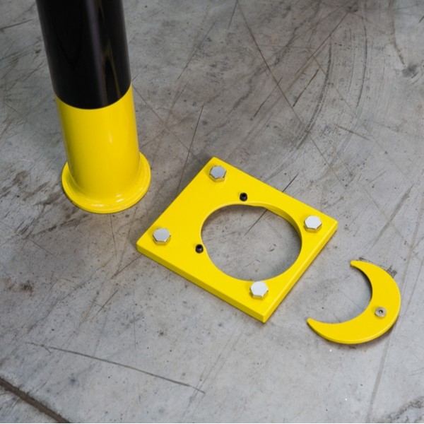 Black Bull Removable Steel Collision Protection Guard - 350 x 750mm - Yellow and Black