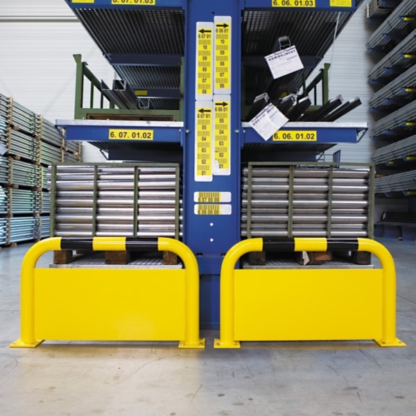 Black Bull Steel Protection Guard with Underrun Panel - 600 x 1000mm - Yellow and Black