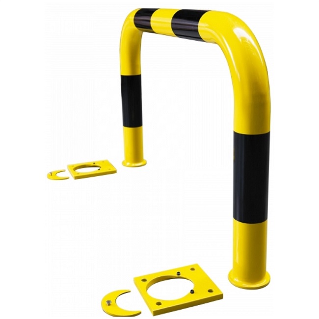 Black Bull Removable Steel Collision Protection Guard - 600 x 1000mm - Yellow and Black
