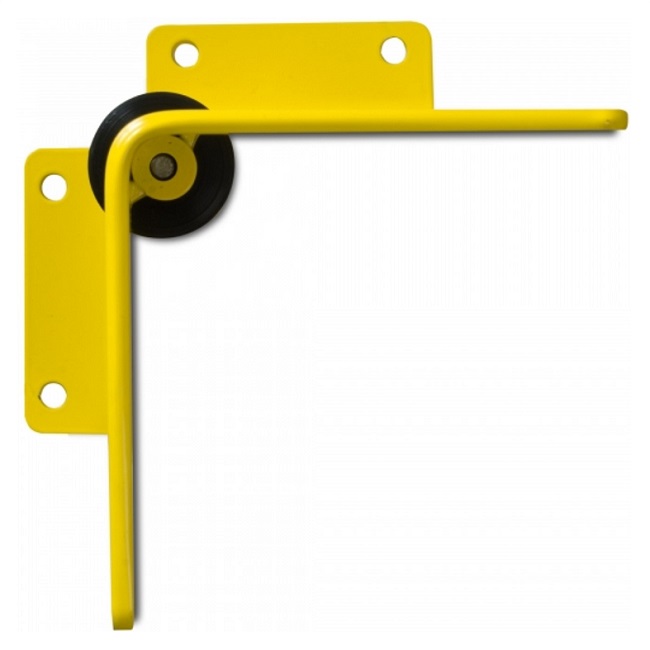 Pallet Racking Protector with Guide Roller - Right Angle Profile - 400 x 160 x 6mm