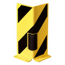 Pallet Racking Protector with Guide Roller - Right Angle Profile - 400 x 160 x 6mm