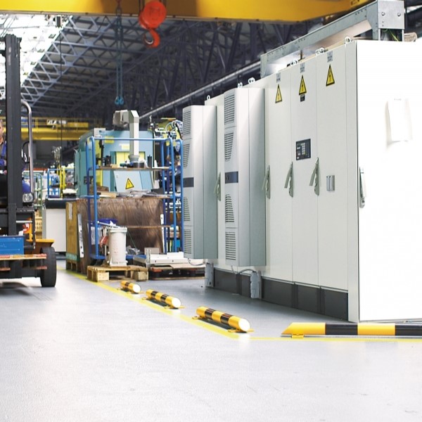 Black Bull Collision Protection Bars - 86 x 400mm - Yellow and Black