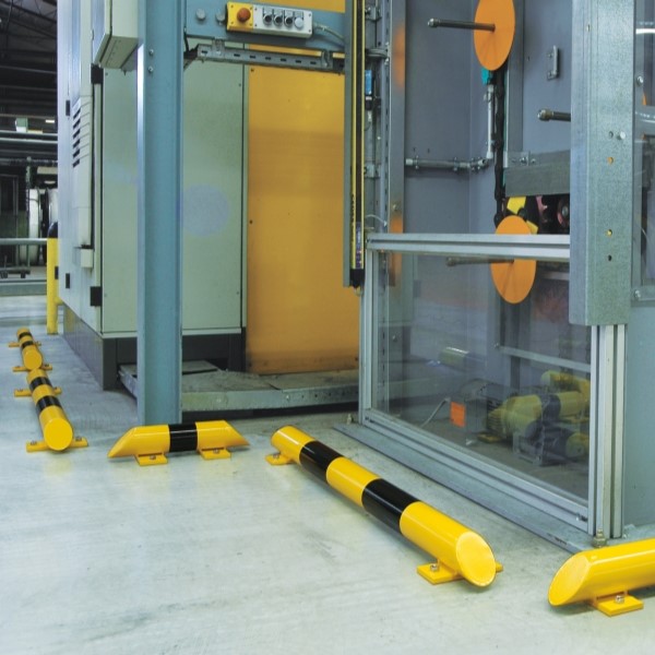 Black Bull Collision Protection Bars - 86 x 800mm - Yellow and Black