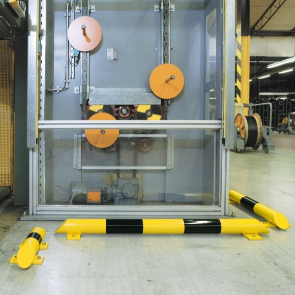 Black Bull Collision Protection Bars - 86 x 800mm - Yellow and Black