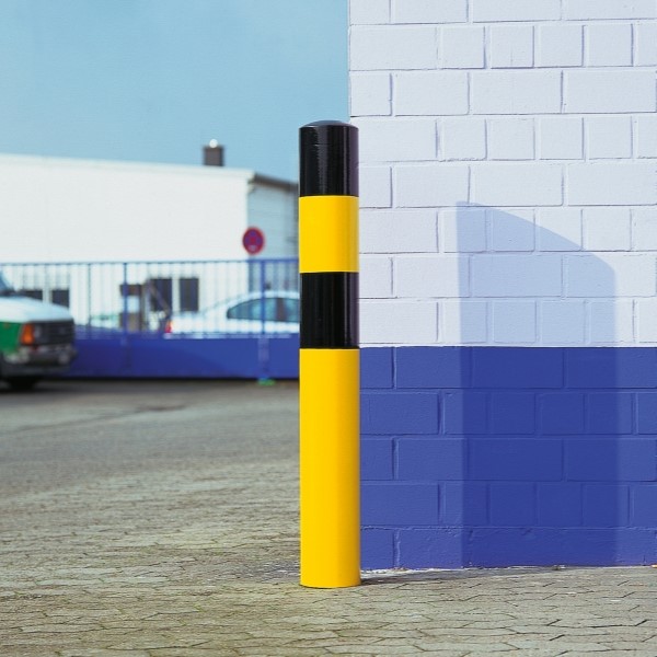 Black Bull Type S Heavy Duty Bollard - 90 x 1200mm - Yellow and Black