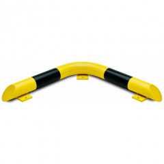 Black Bull Corner Collision Protection Bars - 86 x 638 x 638mm - Yellow and Black