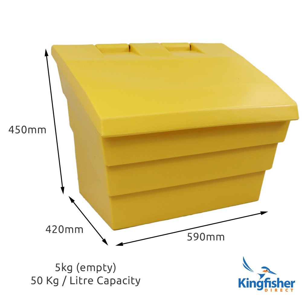 Rock Salt Grit Bin - 2 Cu Ft - 50 litre / 50 kg