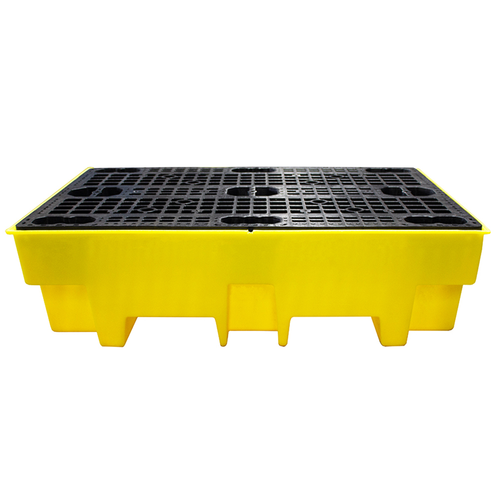 2 Drum Spill Pallet With Removable Grid - 240 Litre