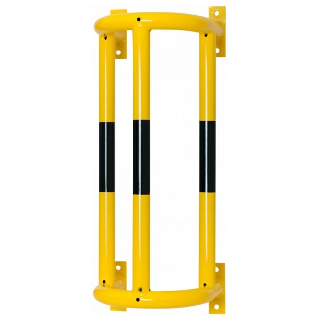 Wall Mounted External Pipe Protector - 1000 x 350 x 300mm - Yellow and Black