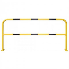 Floor Mounting Steel Hoop Guard - 1000 x 2000mm - Yellow and Black