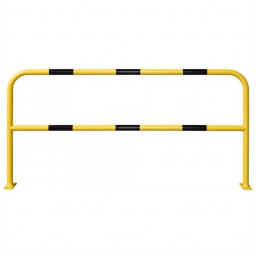 Floor Mounting Steel Hoop Guard - 1000 x 2000mm - Yellow and Black