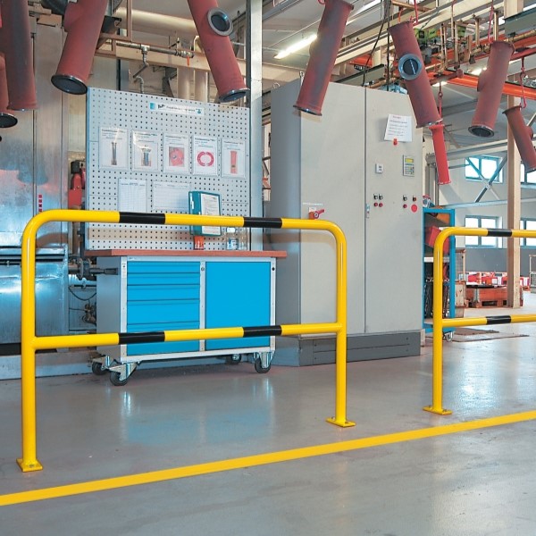 Hoop Guard Floor Mounting Steel Hoop Guard - 1000 x 1500mm - Yellow and Black ...