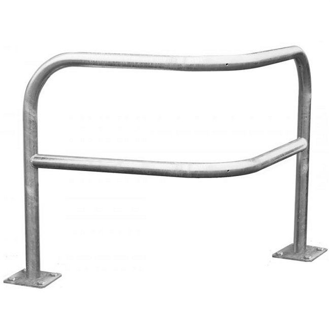 Galvanised Angled Corner Safety Barrier - L 800 x W 800 x H 1000mm