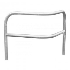 Galvanised Angled Corner Safety Barrier - L 800 x W 800 x H 1000mm