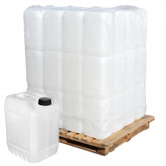 25 Litre Stackable Plastic Jerry Cans - x48 Pack - Natural Translucent