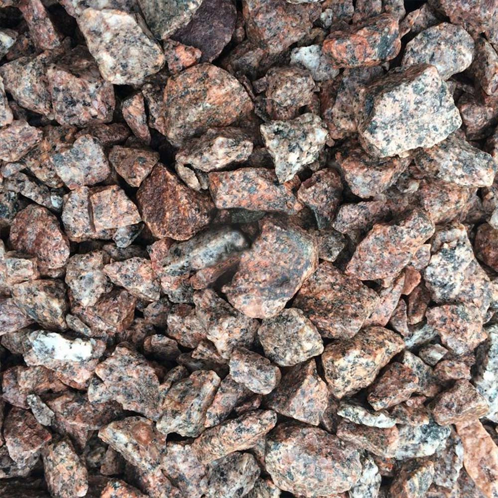 20mm Pink/Grey Granite Chippings - 850kg Bulk Bag
