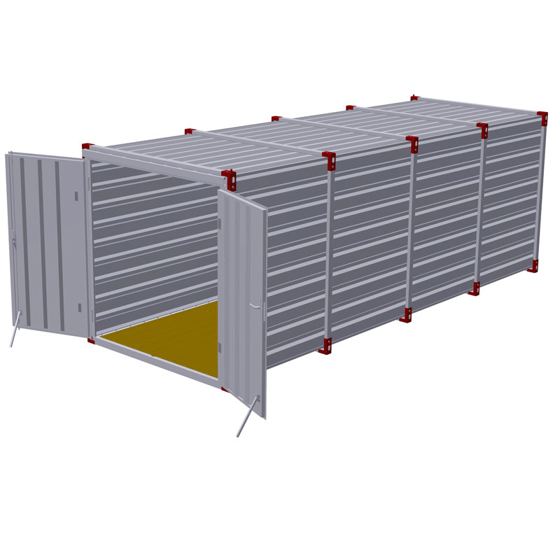 6m Flat Pack Storage Container with Double Wing Doors