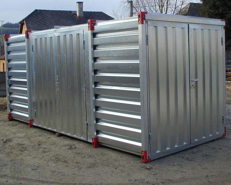 5m Flat Pack Carport with Side & Front Double Doors