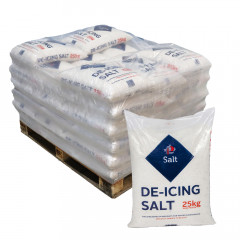25 kg White De-icing Rock Salt x40 Bags - 1000 kg