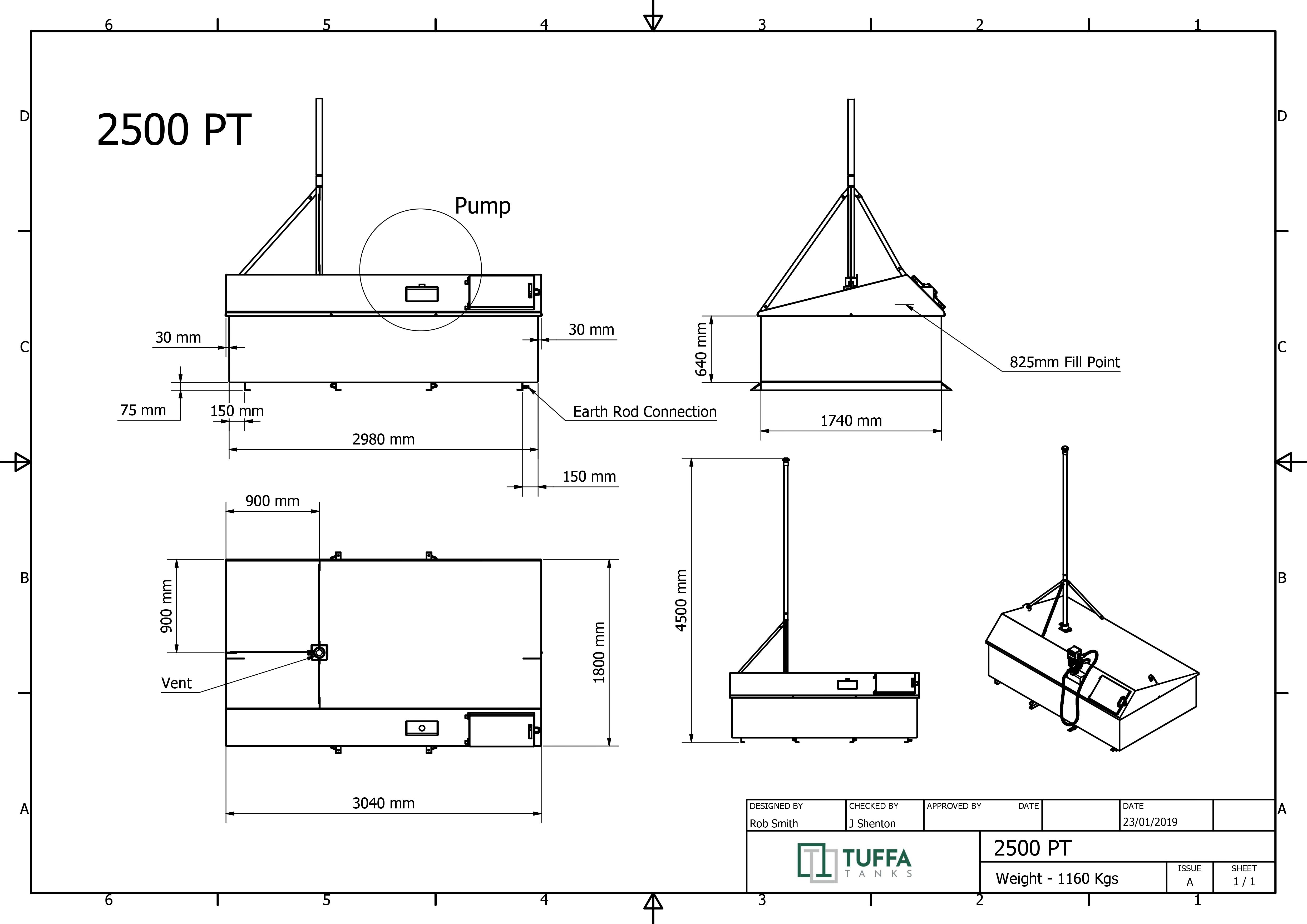 Tuffa 2500 Litre Petrol Tank