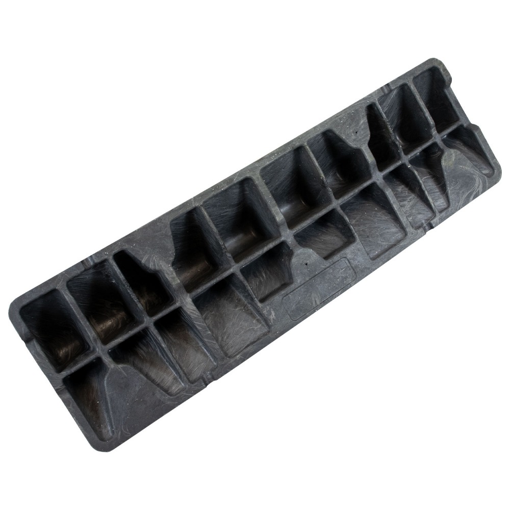 HGV Truck Wheel Stop - 100% Black Recycled PVC - 1000 x 300 x 150mm