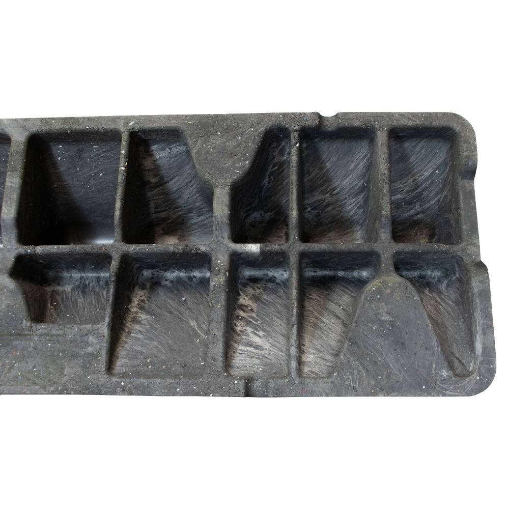 HGV Truck Wheel Stop - 100% Black Recycled PVC - 1000 x 300 x 150mm