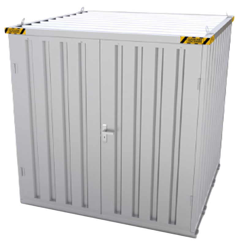 2m x 2m Flat Pack Storage Container with Double Wing Doors