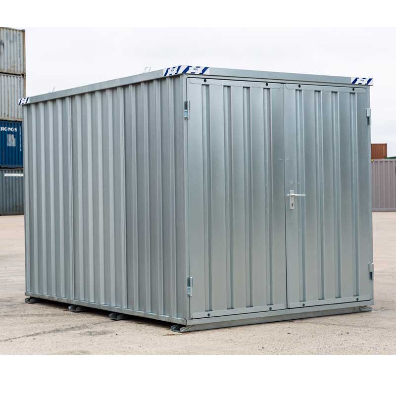 2m x 2m Flat Pack Storage Container with Double Wing Doors
