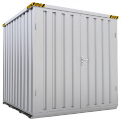 2m x 2m Flat Pack Storage Container with Double Wing Doors
