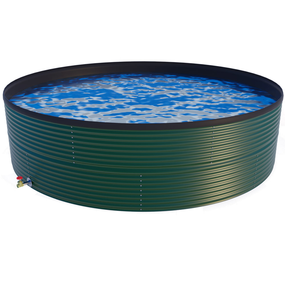 9000 Litres Coated Steel Water Tank with Liner