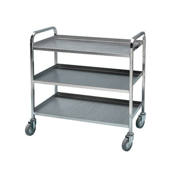 Heavy Duty Wheeled Trolley - Stainless Steel